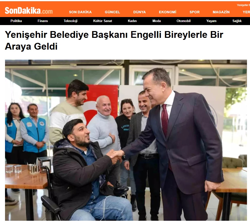 Başkan Abdullah Özyiğit, engelli bireylerle buluştu