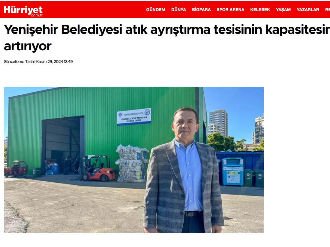 Yenişehir Belediyesi atık ayrıştırma tesisinin kapasitesini artırıyor