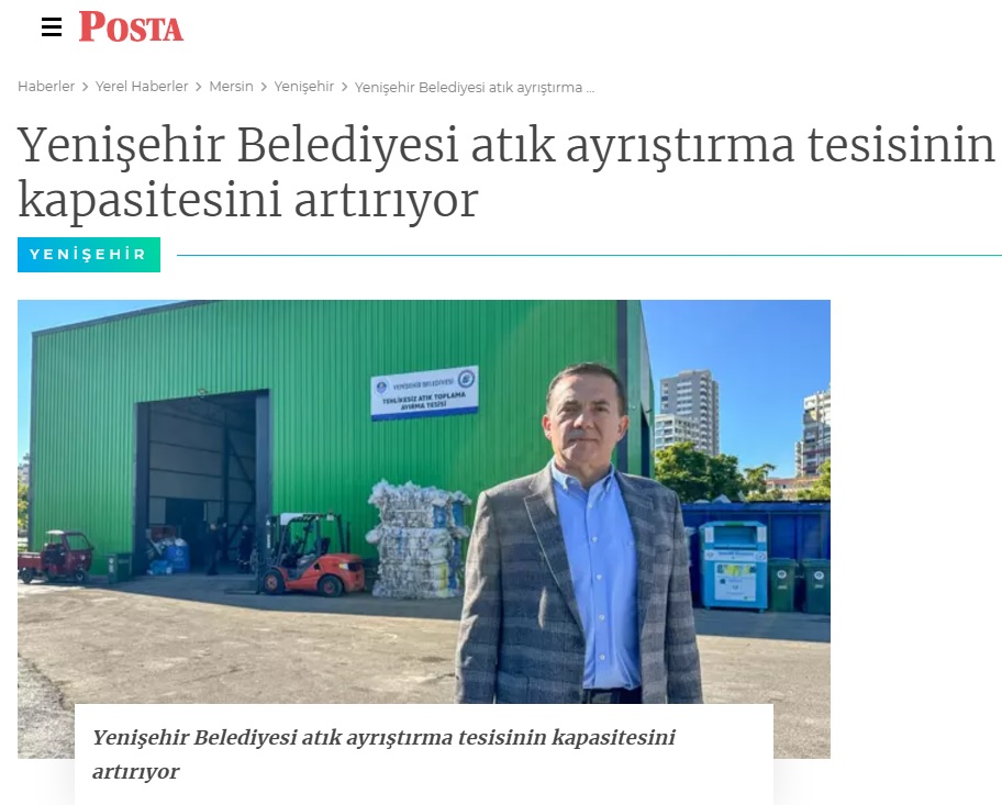 Yenişehir Belediyesi atık ayrıştırma tesisinin kapasitesini artırıyor