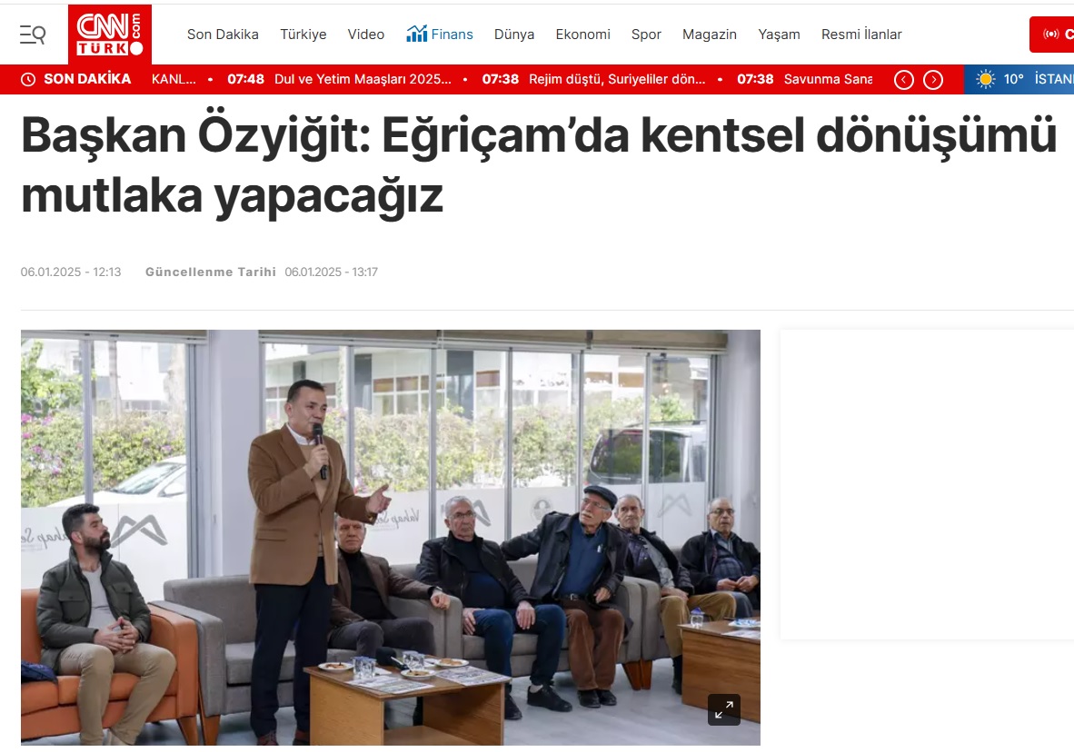 Başkan Özyiğit “Eğriçam’da kentsel dönüşümü mutlaka yapacağız”