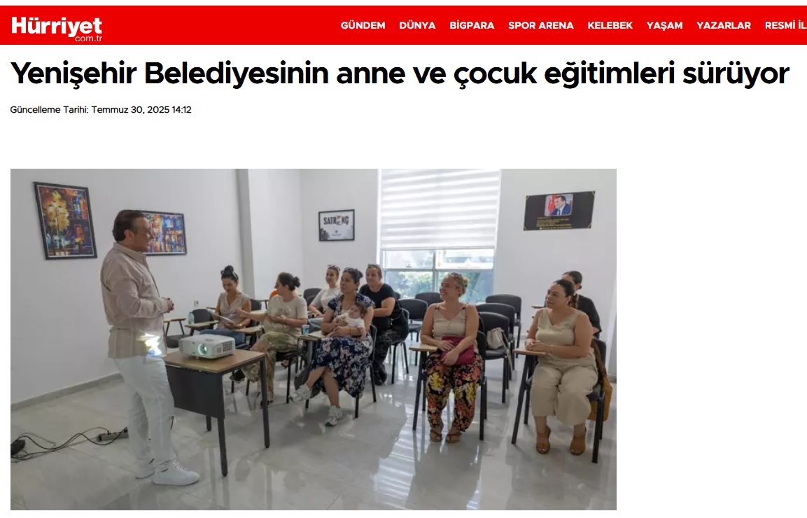 Yenişehir Belediyesinin anne ve çocuk eğitimleri sürüyor