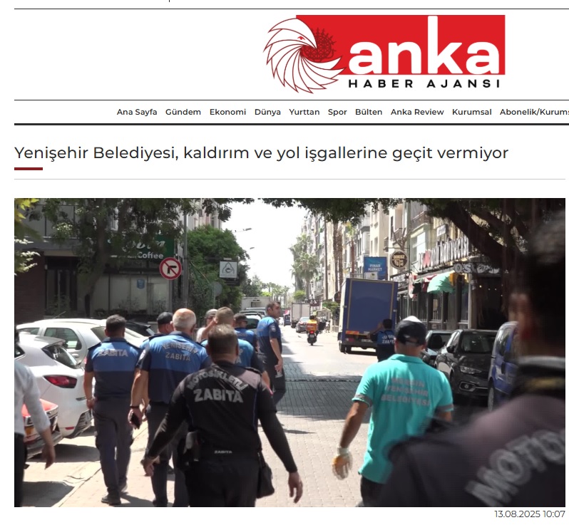Yenişehir Belediyesi kaldırım ve yol işgallerine geçit vermiyor