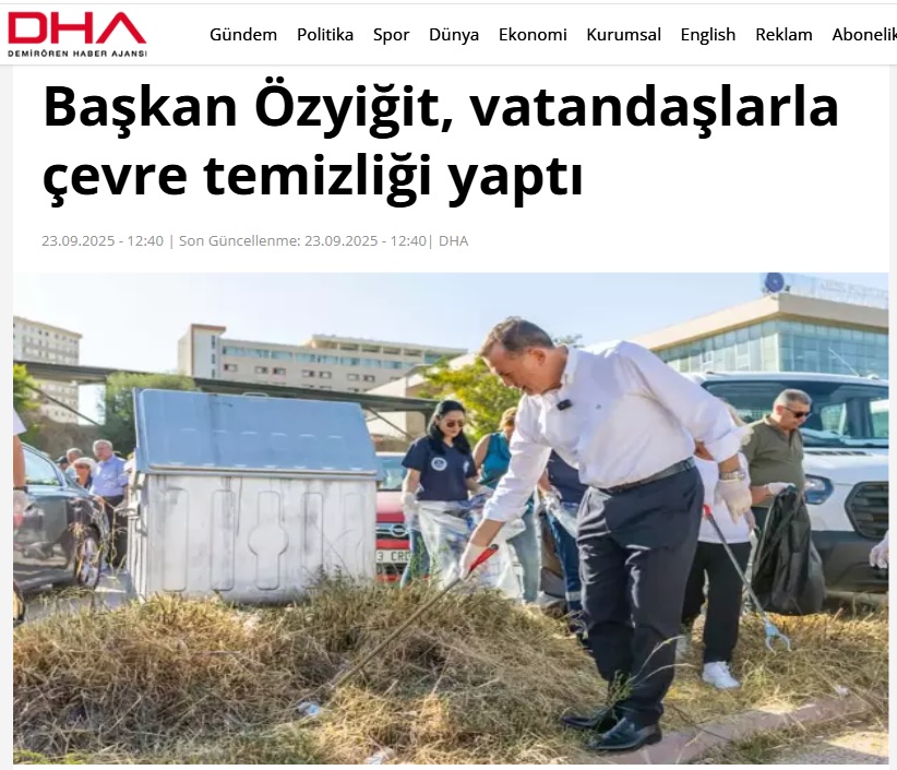 Başkan Özyiğit, vatandaşlarla birlikte çevre temizliği yaptı
