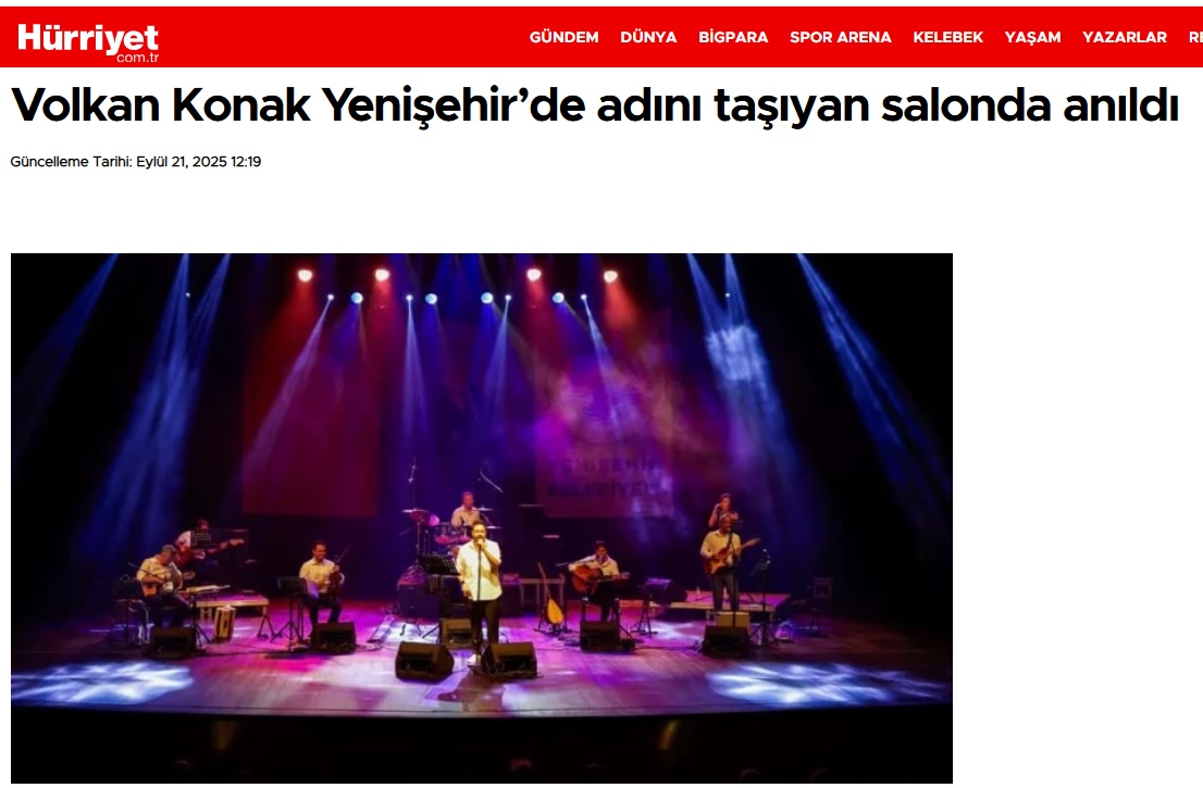 Volkan Konak Yenişehir’de adını taşıyan salonda anıldı