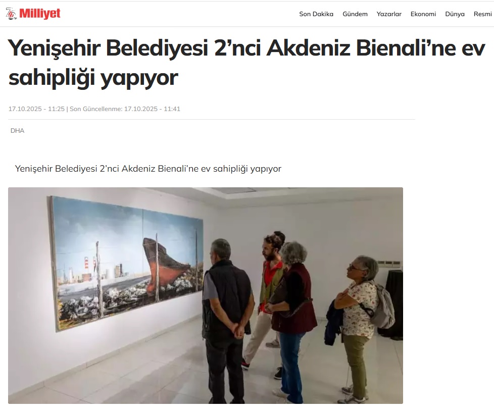 Yenişehir Belediyesi 2. Akdeniz Bienali’ne ev sahipliği yapıyor