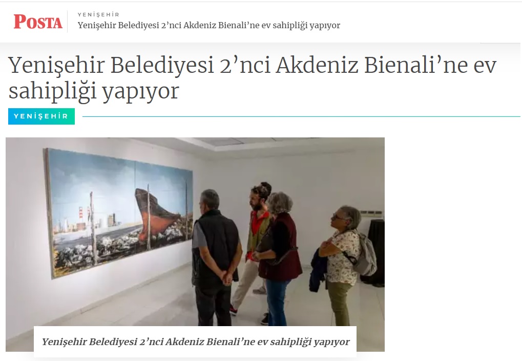 Yenişehir Belediyesi 2. Akdeniz Bienali’ne ev sahipliği yapıyor