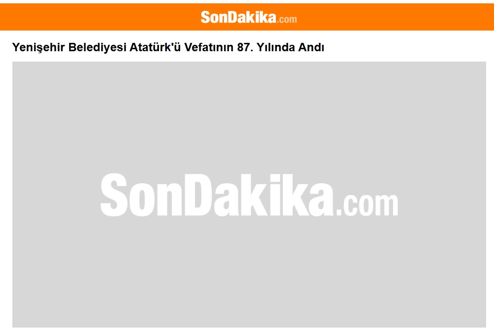 Yenişehir Belediyesi Ata’yı andı