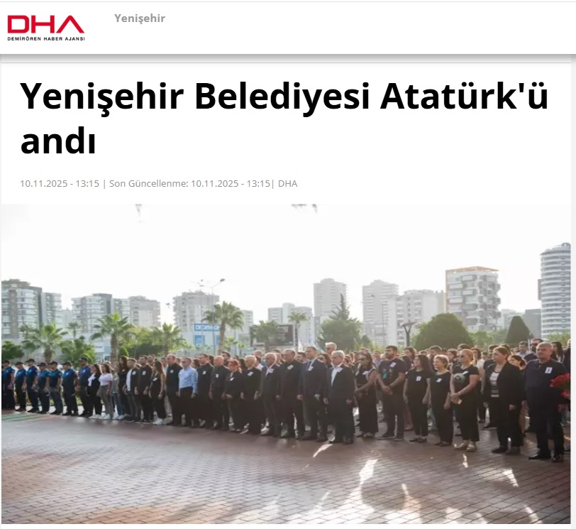 Yenişehir Belediyesi Ata’yı andı