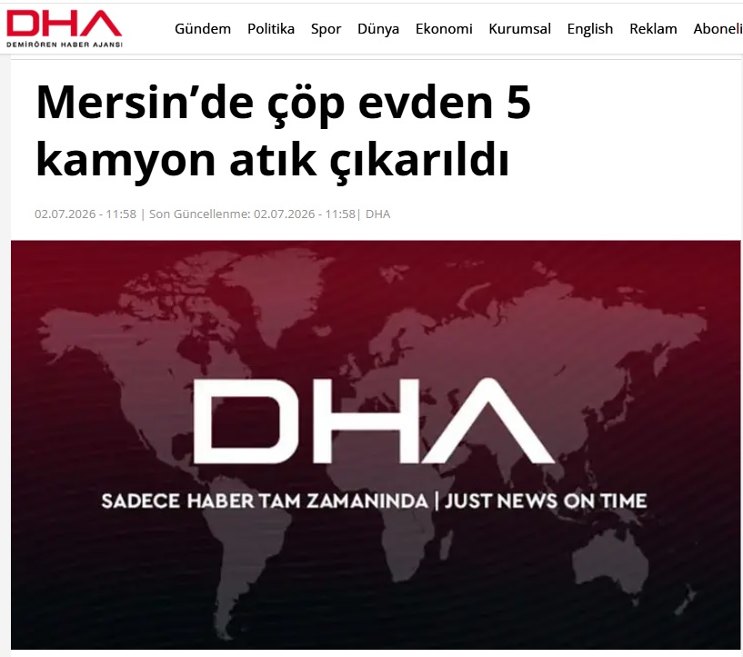 Çöp evden 5 kamyon atık çıkarıldı