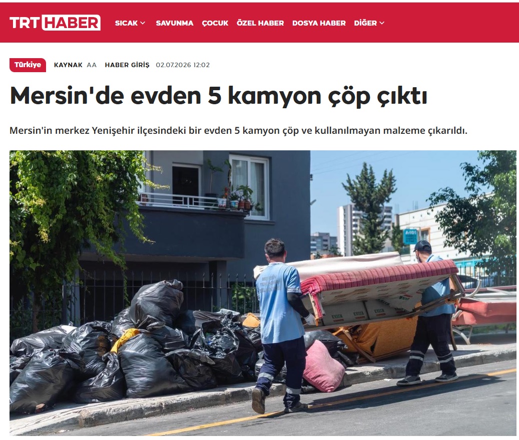Çöp evden 5 kamyon atık çıkarıldı
