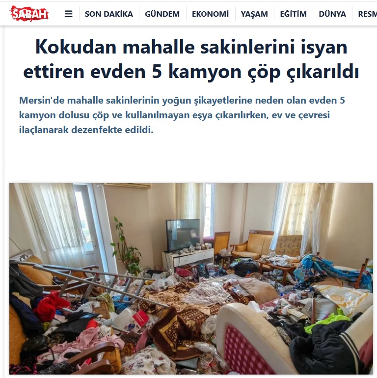 Çöp evden 5 kamyon atık çıkarıldı