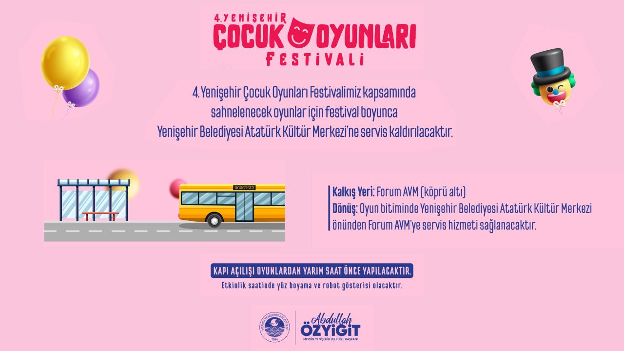 4. Yenişehir Çocuk Oyunları Festivali başlıyor