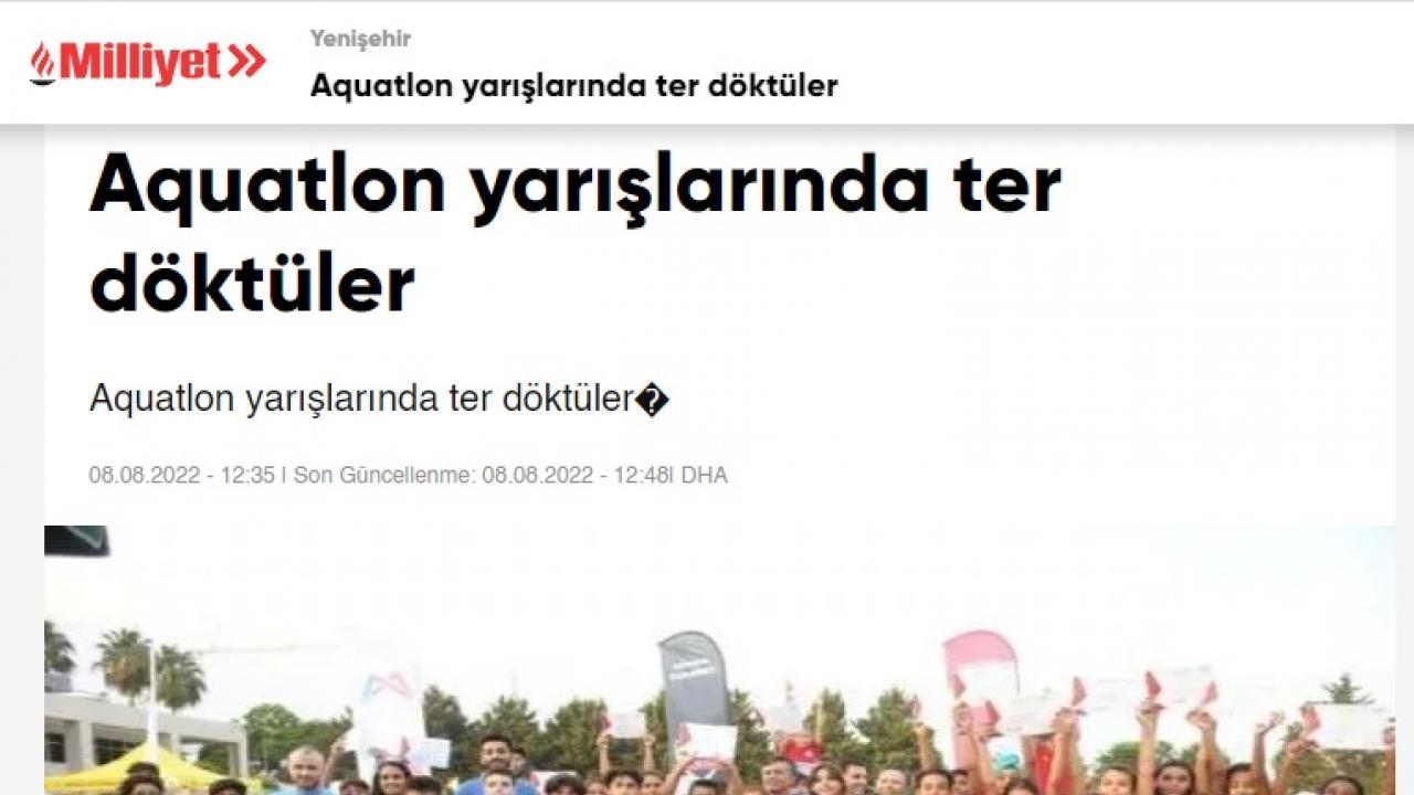 Aquatlon yarışlarında 86 sporcunun 36’sı Yenişehir Belediyesi adına yarıştı