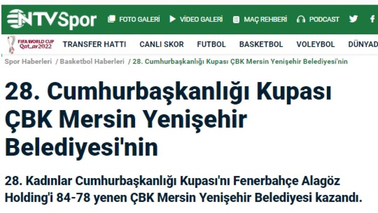 ÇBK Mersin Yenişehir Belediyesi tarih yazdı