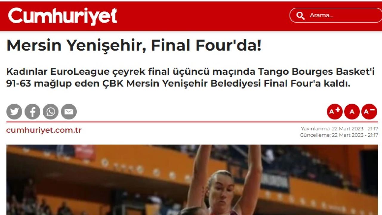 Mersin Yenişehir, Final Four'da!