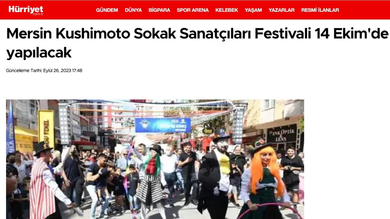 5. Mersin Kushimoto Sokak Sanatçıları Festivali 14 Ekim’de yapılacak