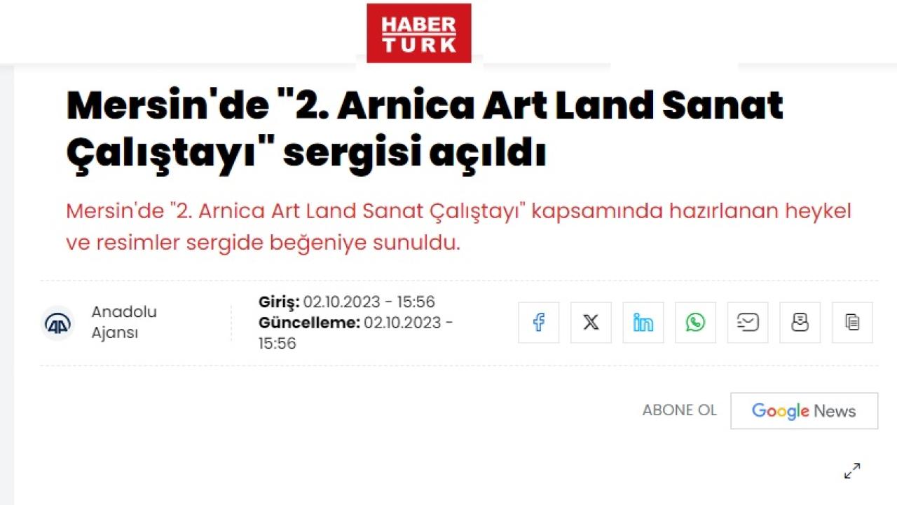 Mersin'de Arnica Art Land Sanat Çalıştayı Sergisi