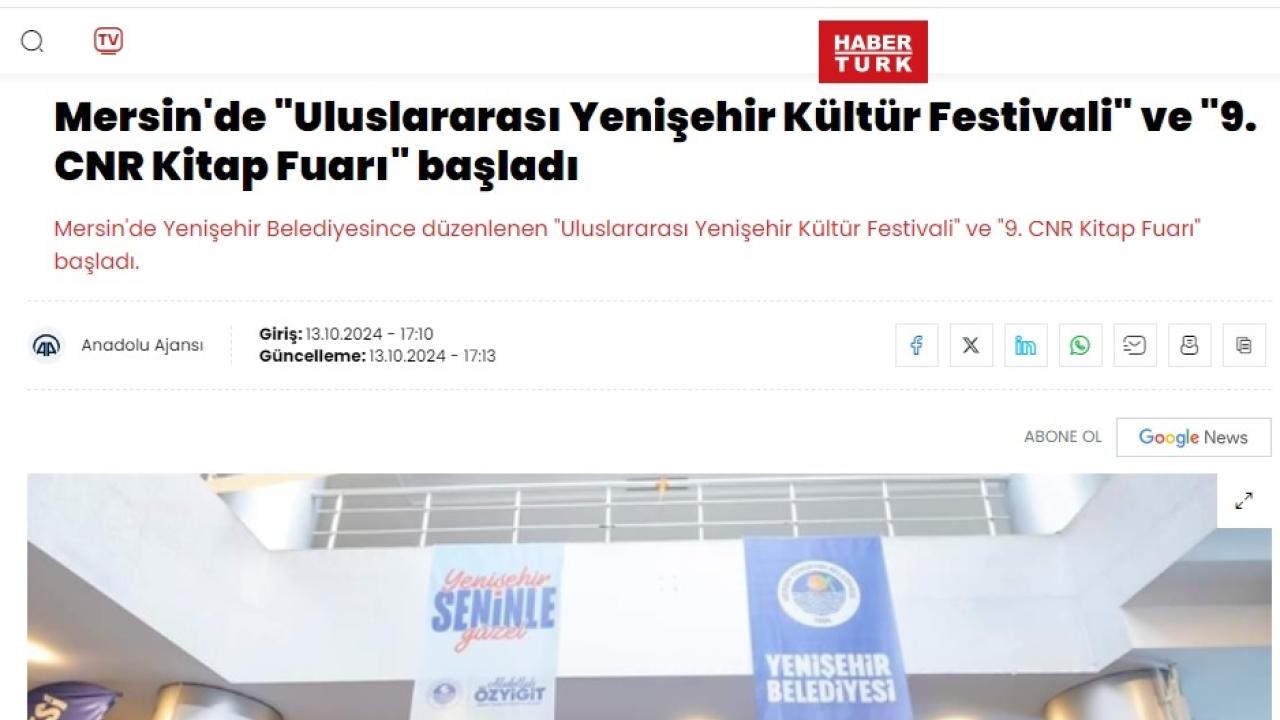 Uluslararası Yenişehir Kültür Festivali ve Kitap Fuarı başladı