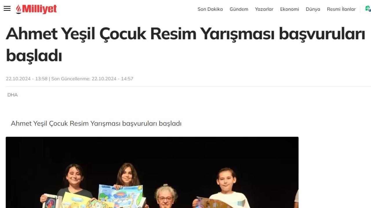 Yenişehir Belediyesi 22. Ahmet Yeşil Çocuk Resim Yarışması başvuruları başladı