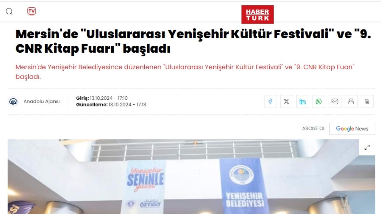 Uluslararası Yenişehir Kültür Festivali ve Kitap Fuarı başladı