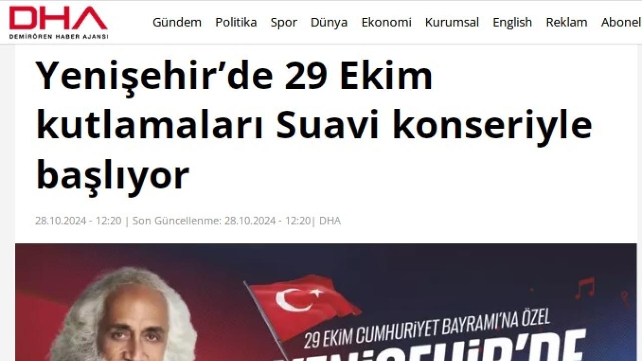 Yenişehir Belediyesi Suavi’yi Mersinlilerle buluşturuyor