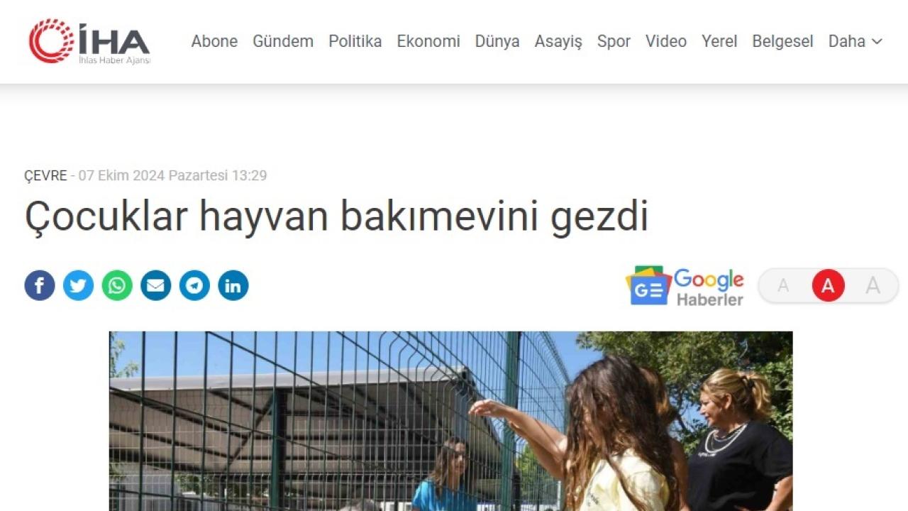 Çocuklar Yenişehir Belediyesinin hayvan bakımevini gezdi