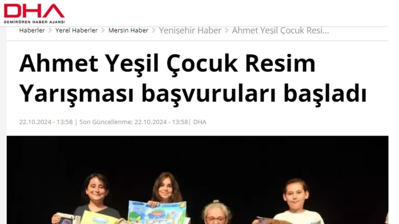 Yenişehir Belediyesi 22. Ahmet Yeşil Çocuk Resim Yarışması başvuruları başladı