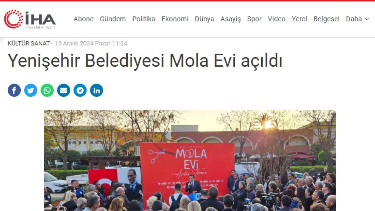 Yenişehir Belediyesi Mola Evi açıldı