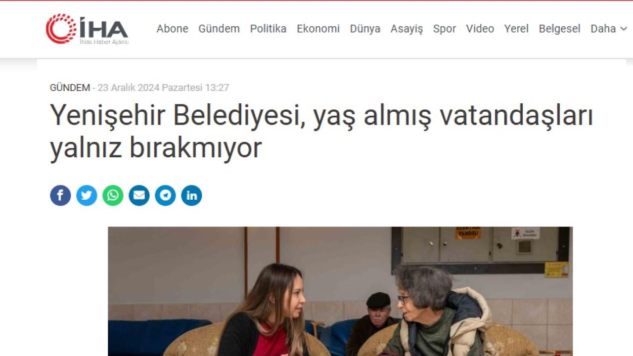 Yenişehir Belediyesi ve gönüllüler yaş almış vatandaşları yalnız bırakmıyor