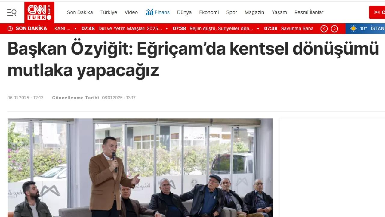 Başkan Özyiğit “Eğriçam’da kentsel dönüşümü mutlaka yapacağız”