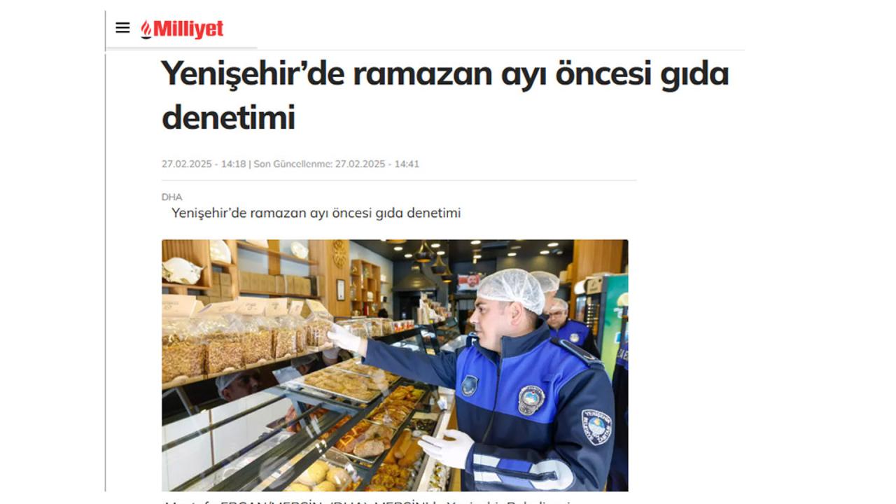 Yenişehir’de ramazan ayı öncesi gıda denetimi