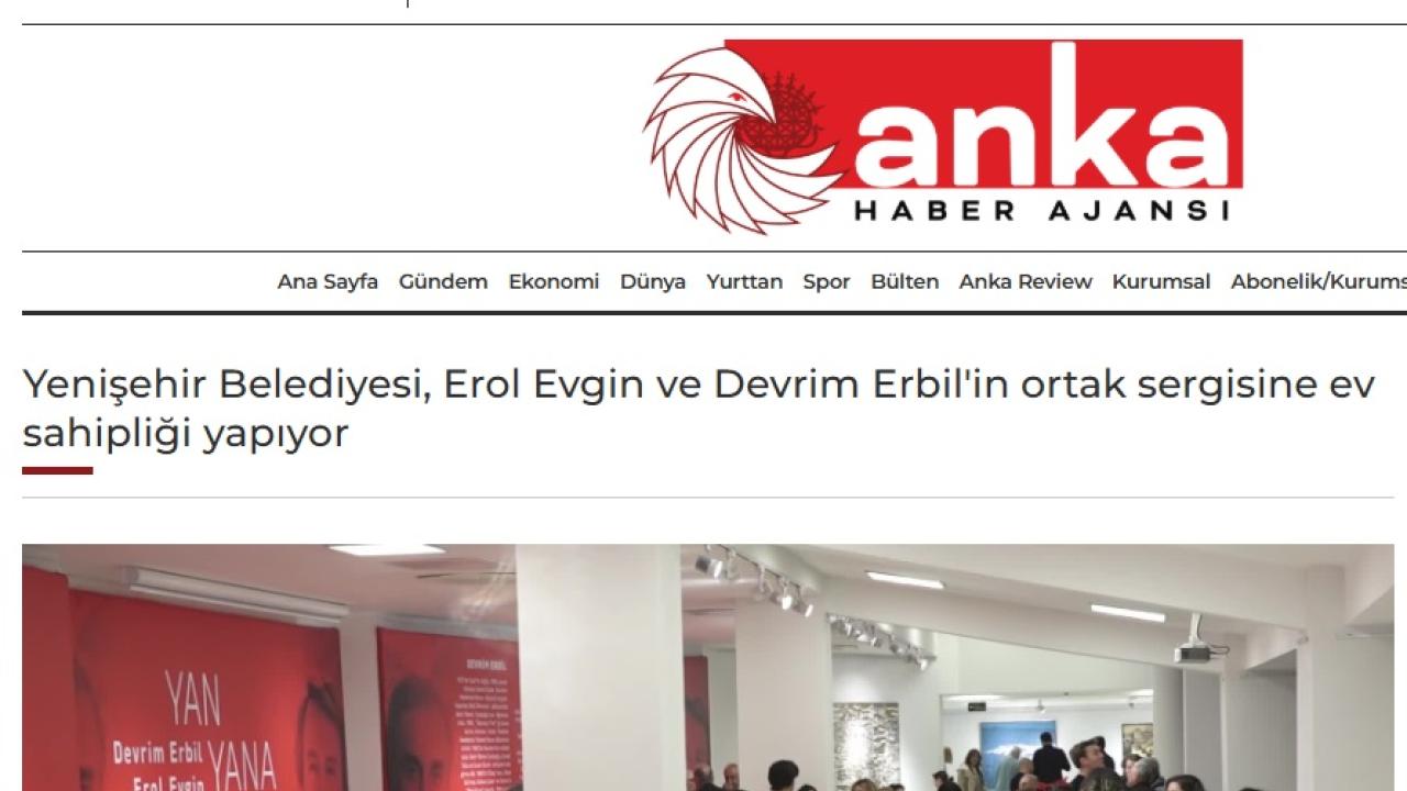 Yenişehir Belediyesi Erol Evgin ve Devrim Erbil'in ortak sergisine ev sahipliği yaptı