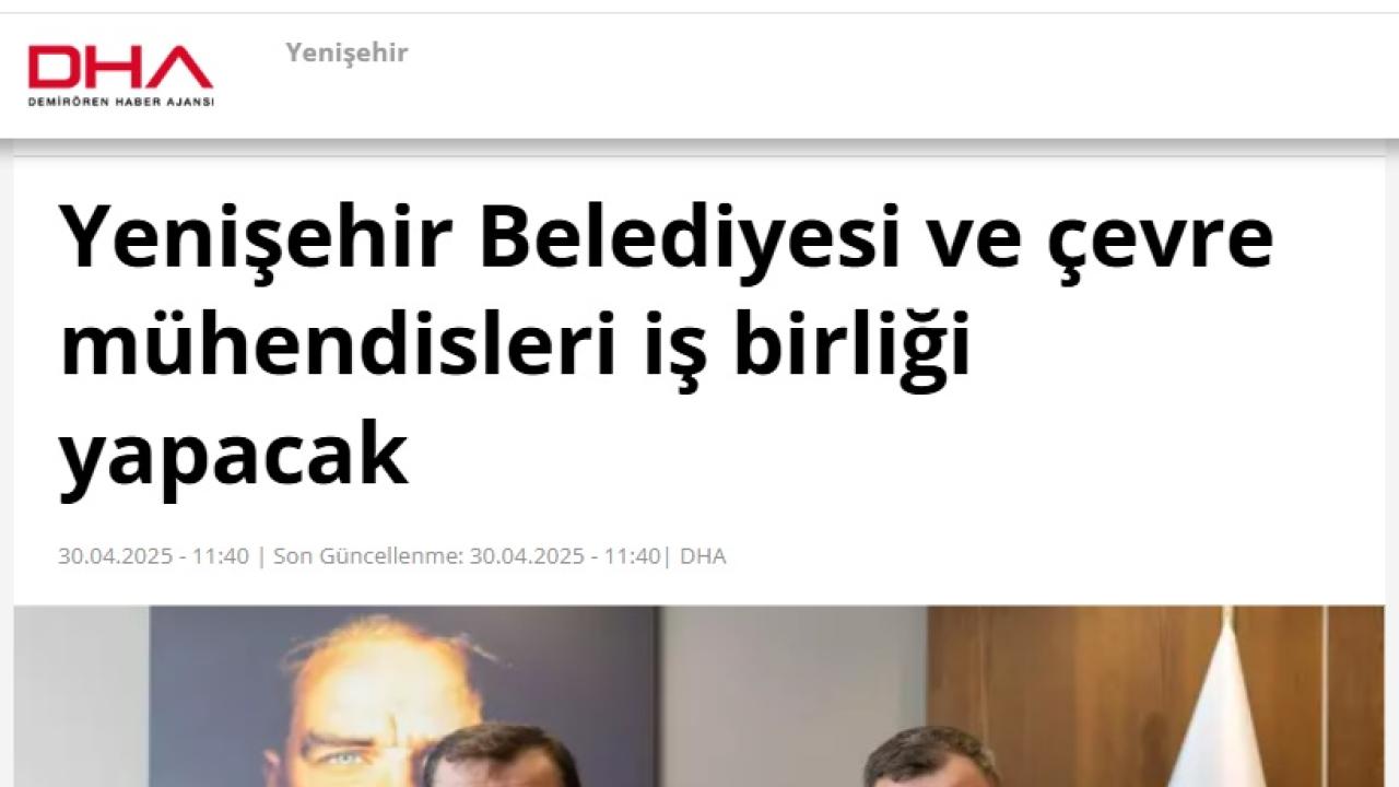 Yenişehir Belediyesi ve çevre mühendisleri iş birliği yapacak