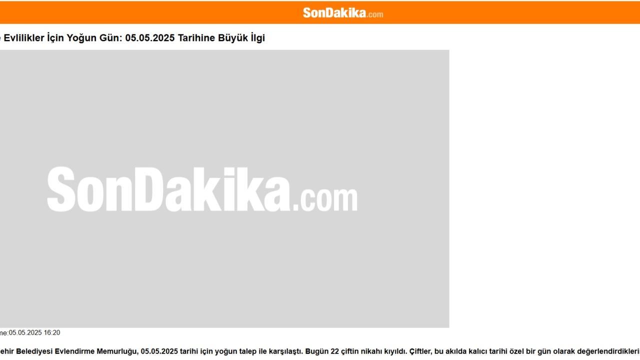 Yenişehir Belediyesi Evlendirme Memurluğunda “05.05.2025” yoğunluğu