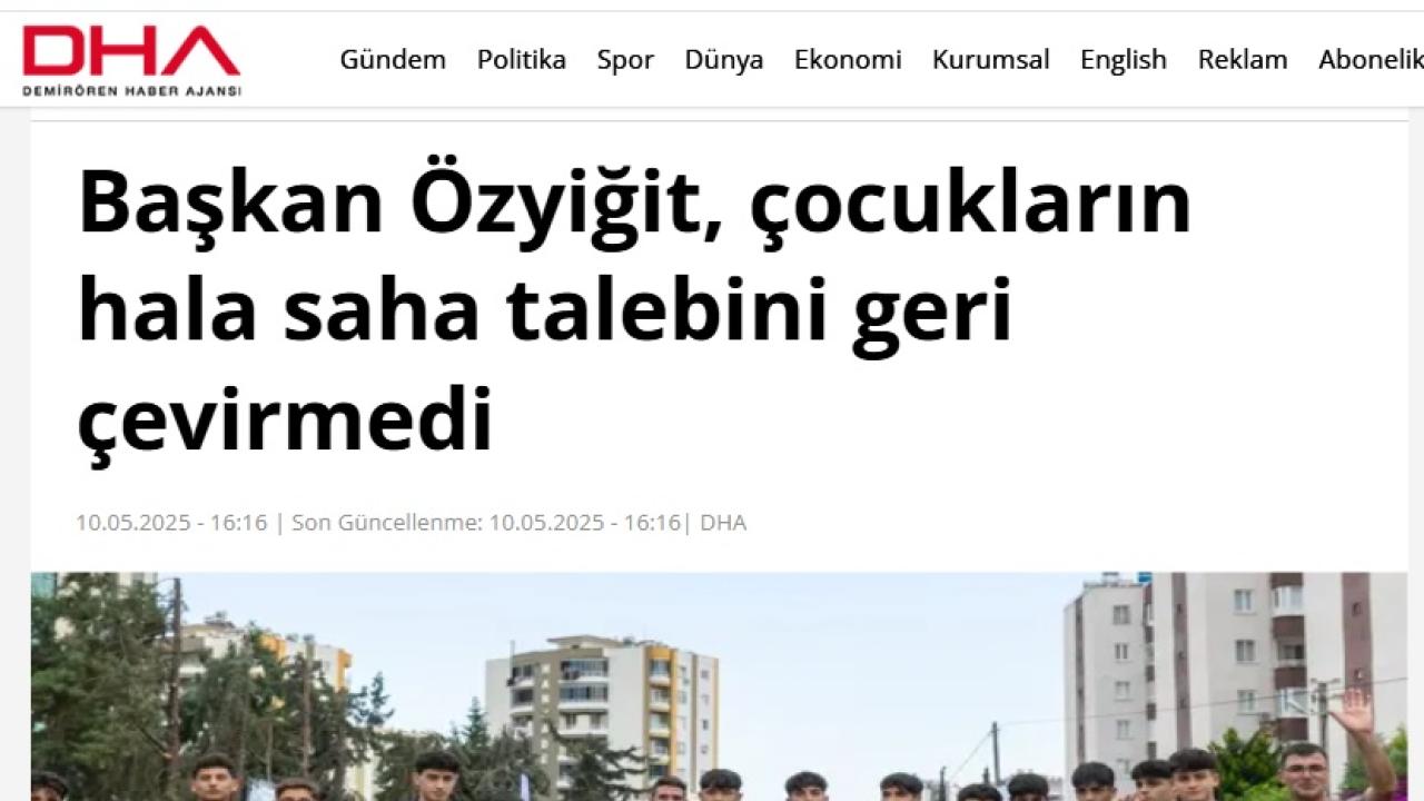 Başkan Özyiğit, çocukların halı saha talebini geri çevirmedi