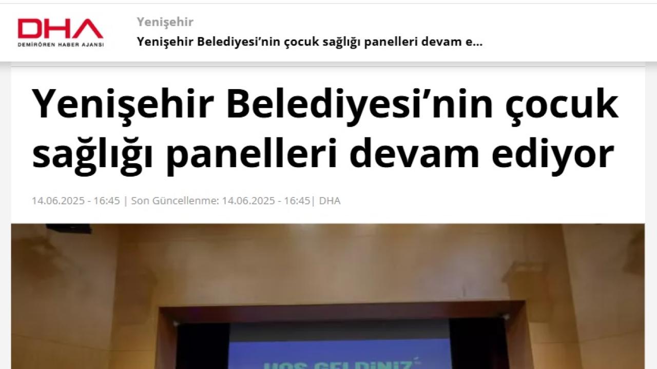 Yenişehir Belediyesinin çocuk sağlığı panelleri devam ediyor