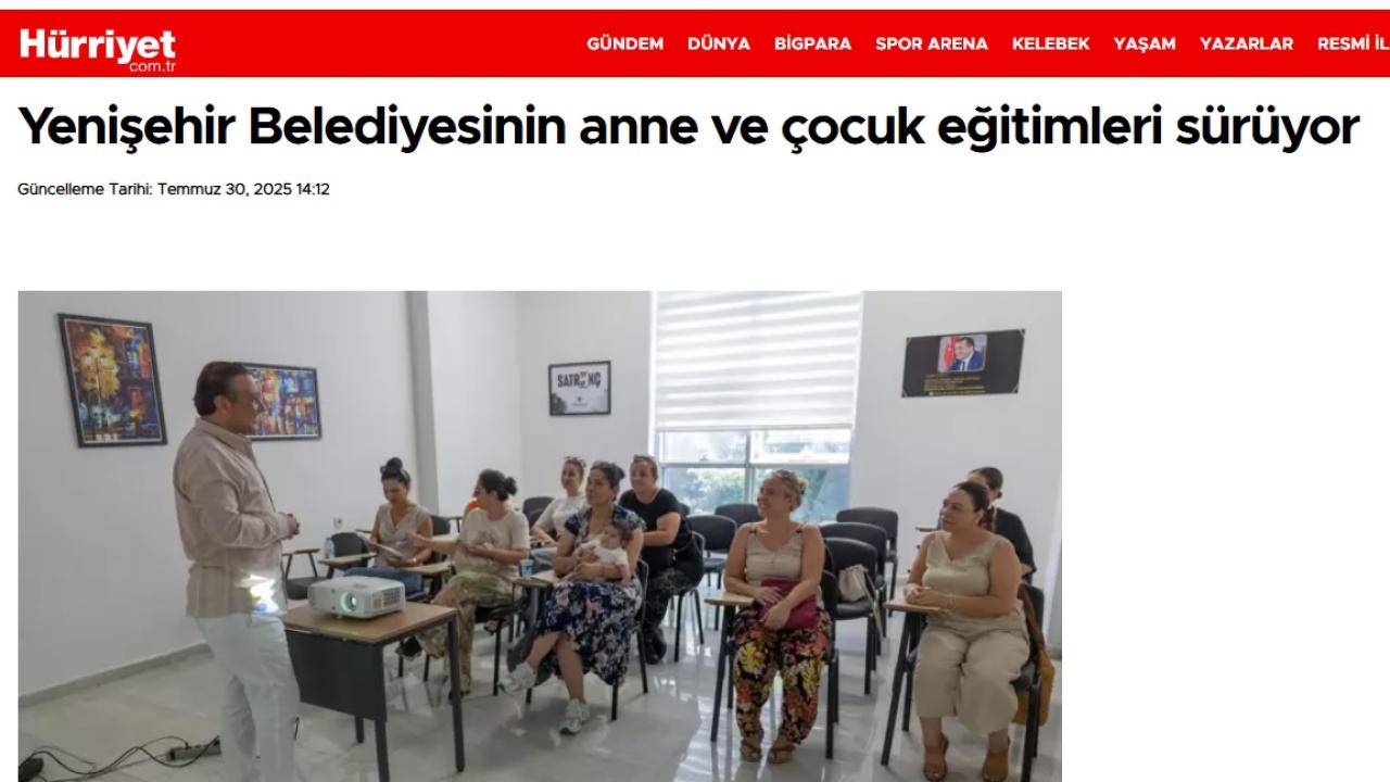 Yenişehir Belediyesinin anne ve çocuk eğitimleri sürüyor