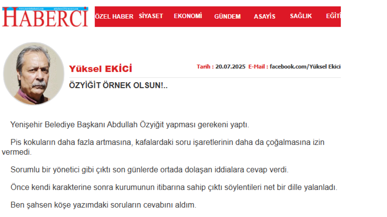 Özyiğit Örnek Olsun