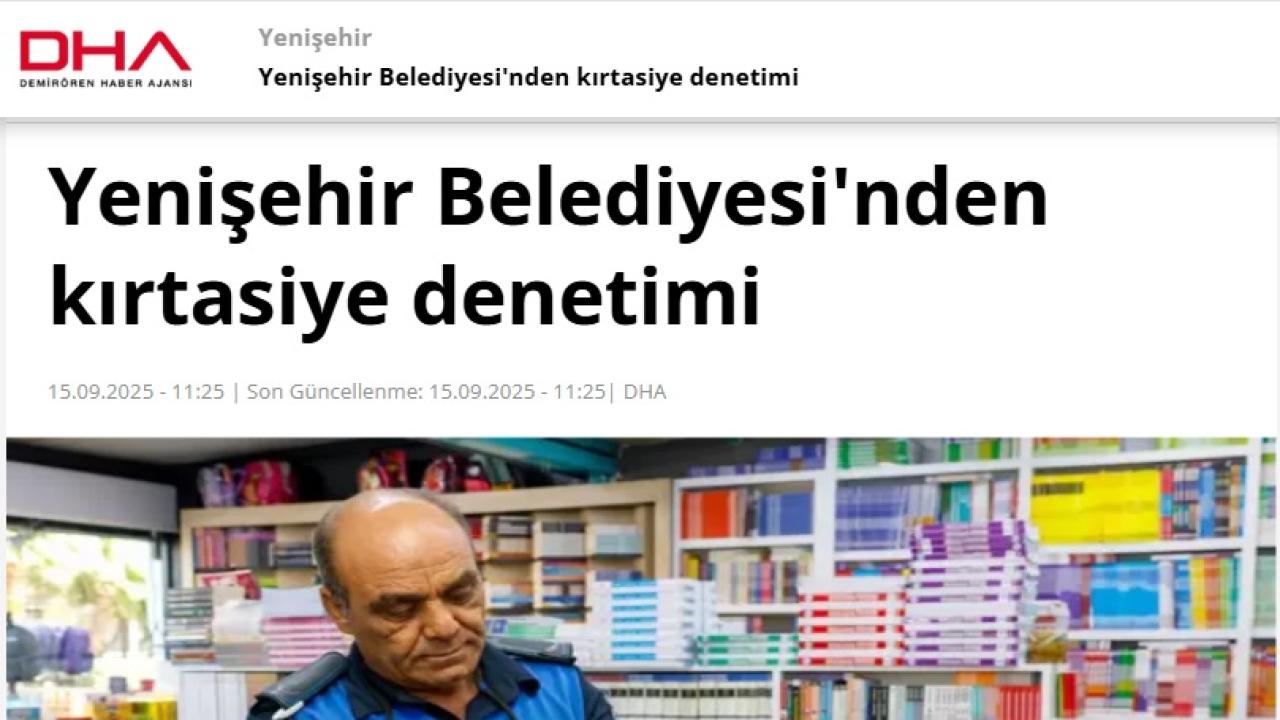 Yenişehir Belediyesinden kırtasiye denetimi