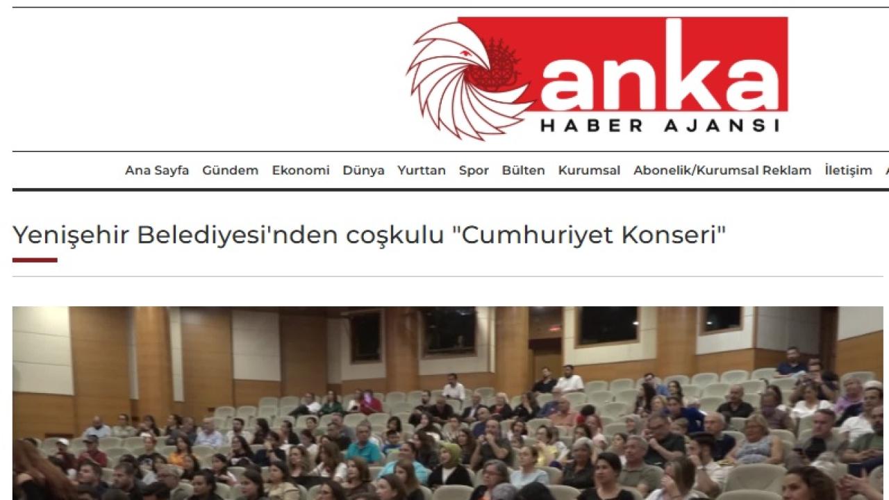 Yenişehir Belediyesinden coşkulu Cumhuriyet Konseri