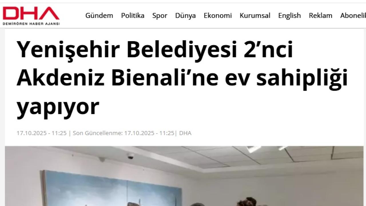 Yenişehir Belediyesi 2. Akdeniz Bienali’ne ev sahipliği yapıyor