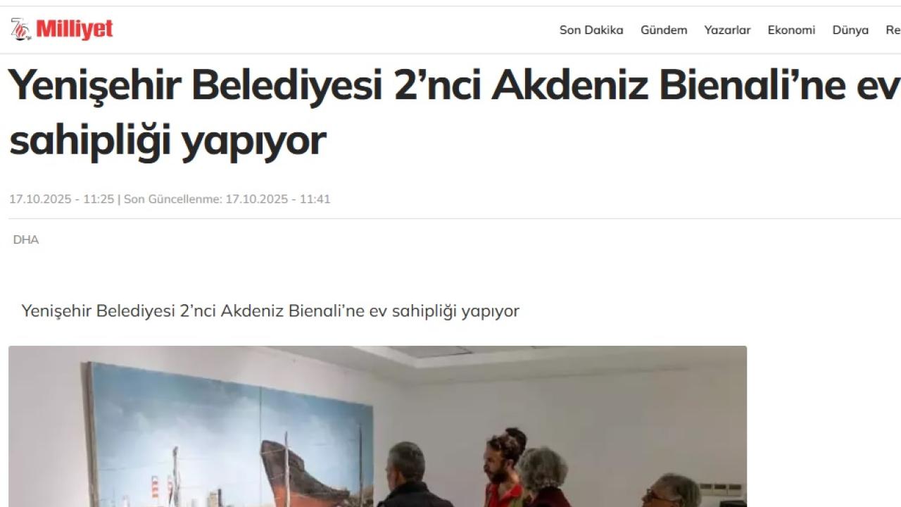 Yenişehir Belediyesi 2. Akdeniz Bienali’ne ev sahipliği yapıyor
