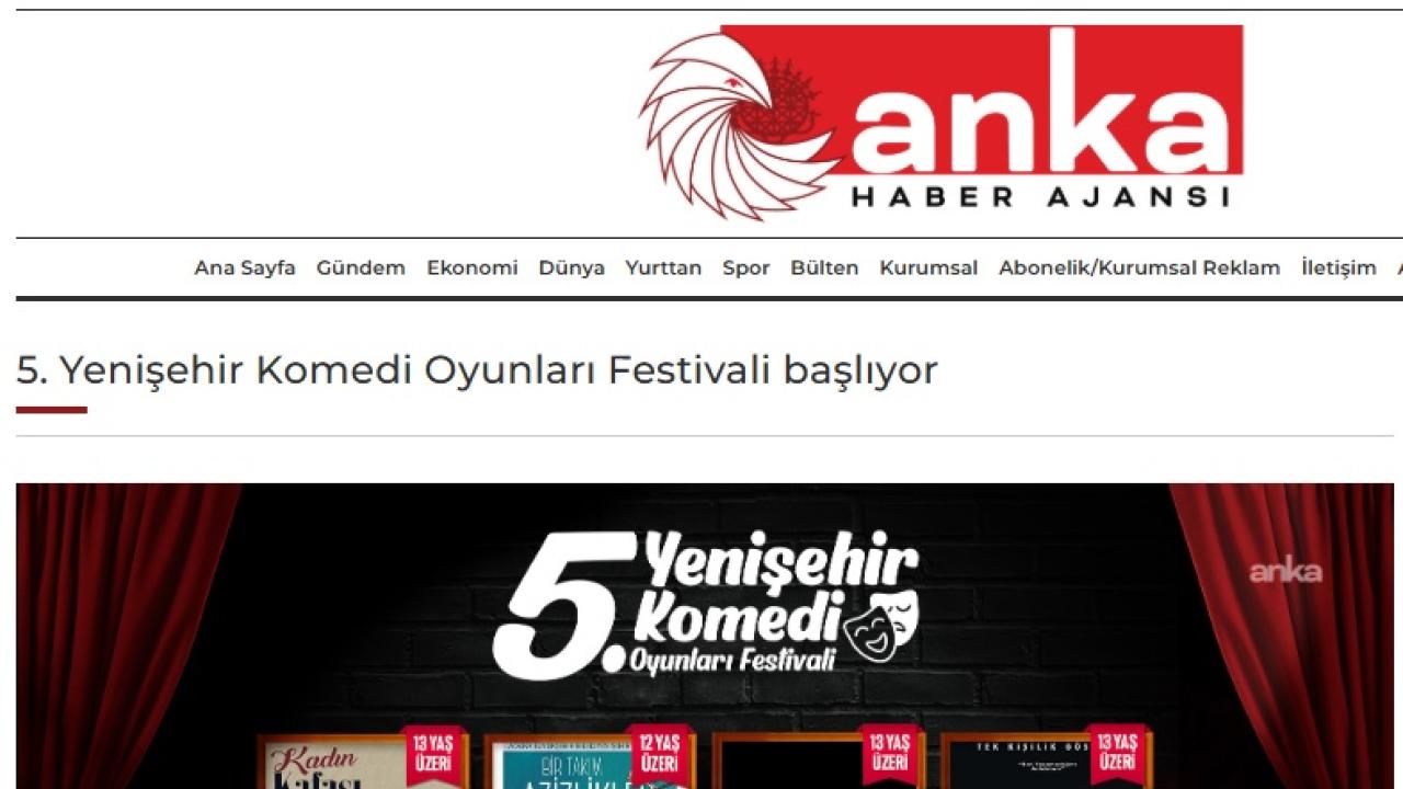 5. Yenişehir Komedi Oyunları Festivali Başlıyor