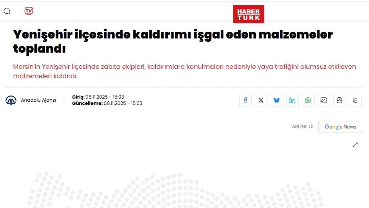 Yenişehir’de kaldırım işgallerine geçit yok