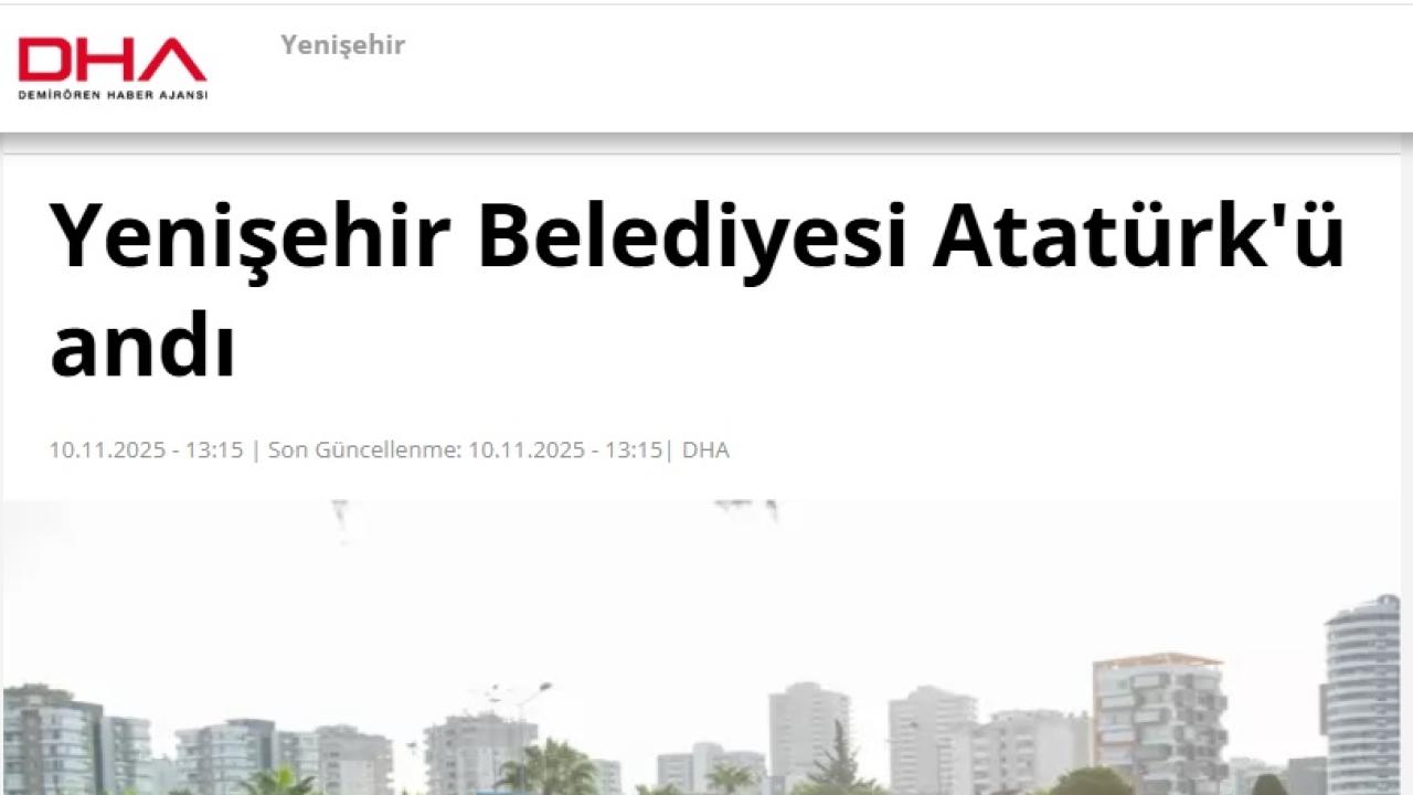 Yenişehir Belediyesi Ata’yı andı