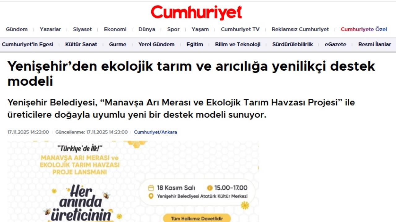 Yenişehir Belediyesi arı merası kuran Türkiye’deki ilk belediye oldu