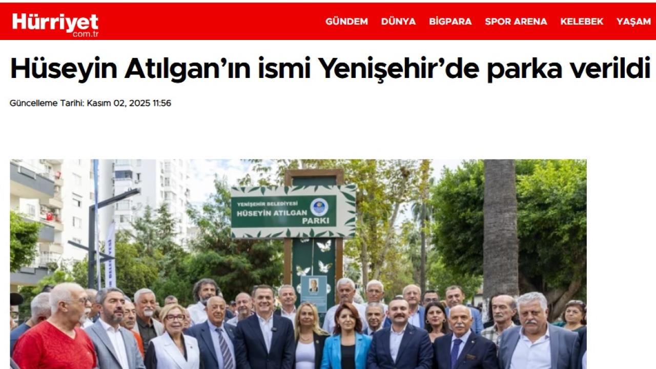 Hüseyin Atılgan’ın ismi Yenişehir’de parka verildi