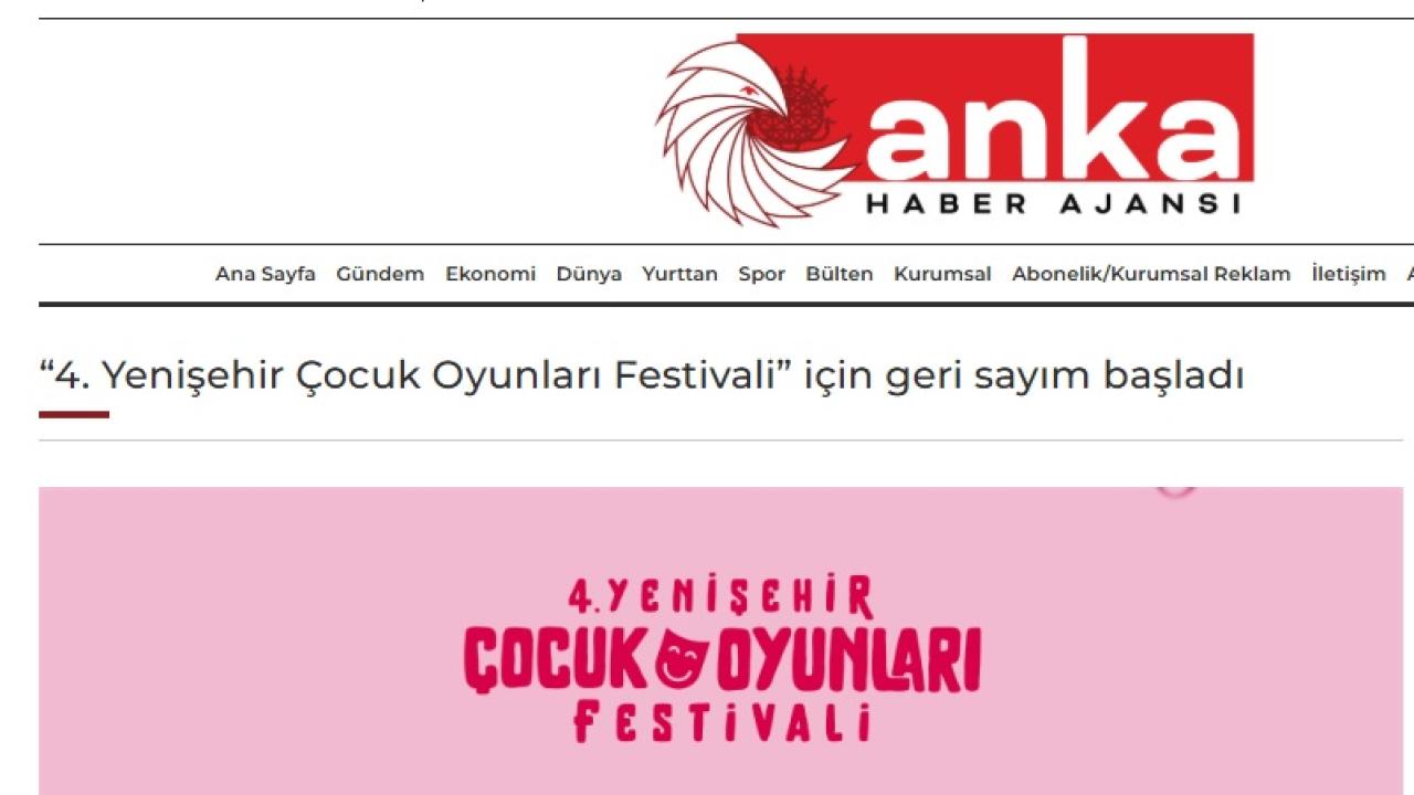4. Yenişehir Çocuk Oyunları Festivali başlıyor