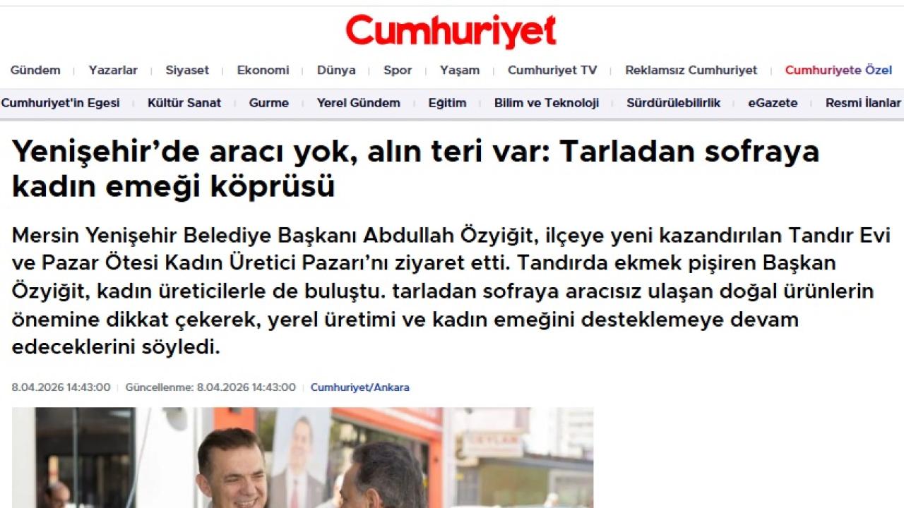 Yenişehir’de aracı yok, alın teri var