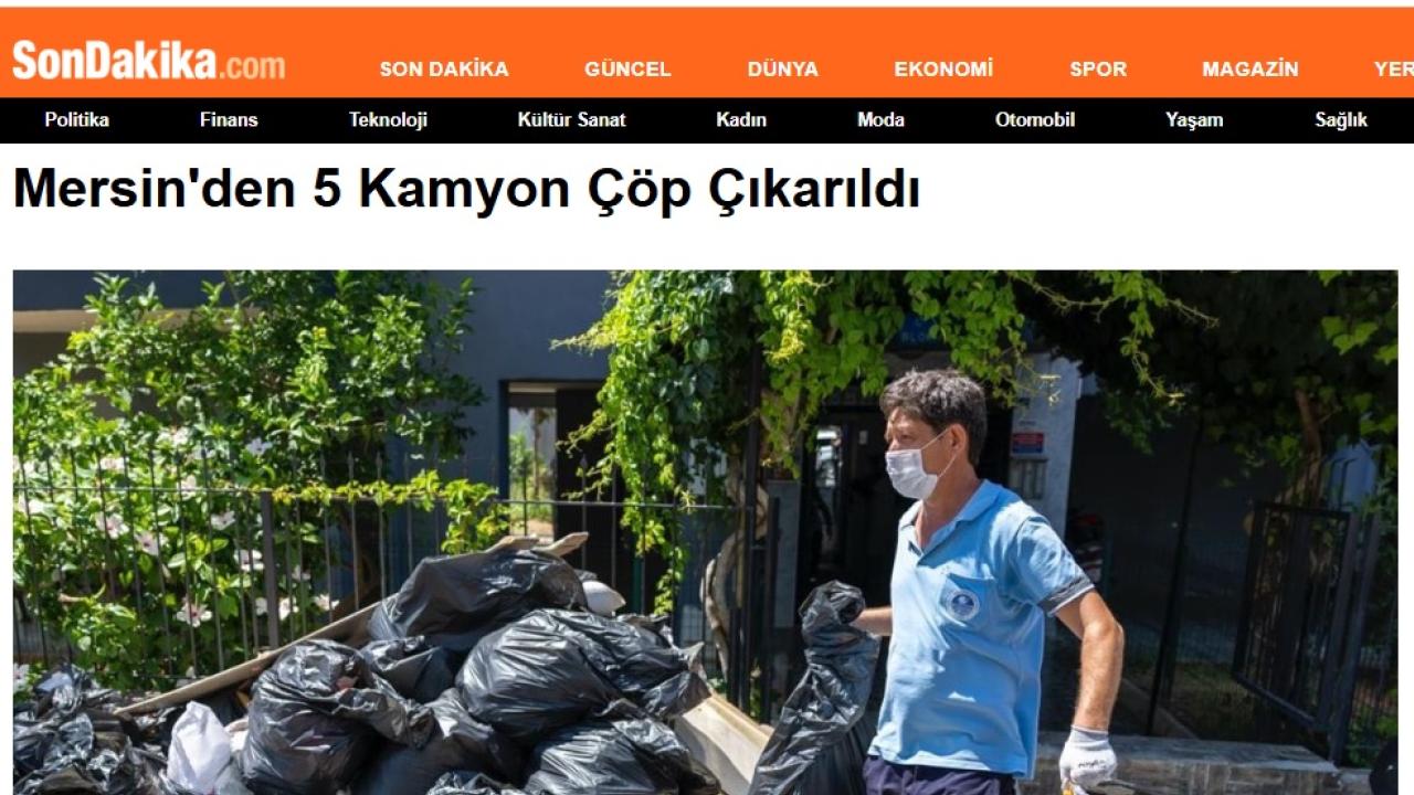 Çöp evden 5 kamyon atık çıkarıldı